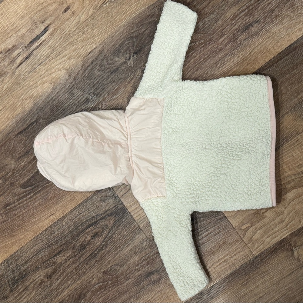 Baby Eddie Bauer Pink and Cream Hooded Sherpa Jacket - Picture 8 of 8